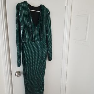 Long sleeve sequin dress